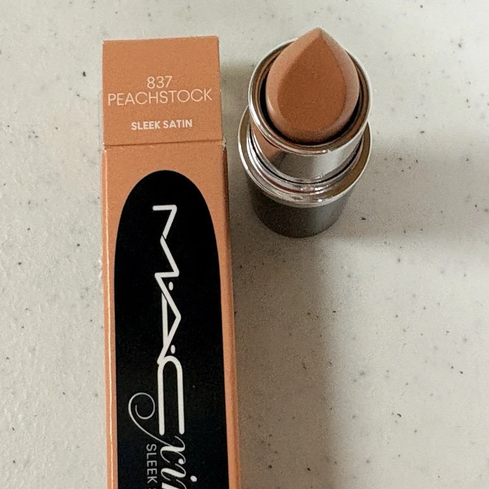 MAC MACximal Sleek Satin Lipstick - PEACHSTOCK 837 -Discontinued-Full Size | NEW